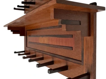 Two Art Deco Modernist Coat Racks by P.E.L. Izeren for De Genneper Molen